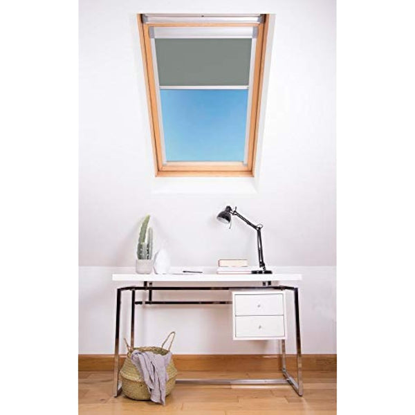 Bloc Skylight Blind for Velux Roof Windows Blockout, Pewter, C04, 73 x 37 cm