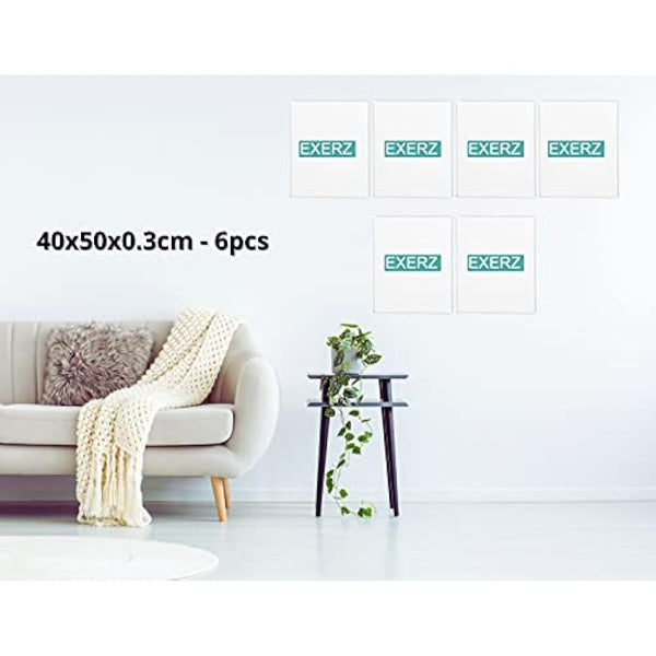 Exerz 40x50cm Canvas Panels 6pcs/ 3mm Artist Canvas Board Blank/ 280gsm 100% Cotton/Triple Primed/Acid Free/Medium Grain - Oil & Acrylic Painting for Artists at All Levels