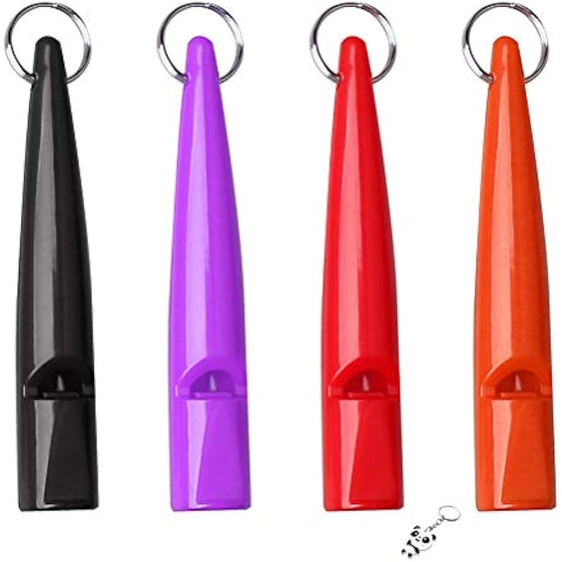 kuou 4 Pcs Professional Dog Whistles, Dog Training Whistle High Pitch Plastic Dog Whistles With Lanyard Keychain for Barking & Recall