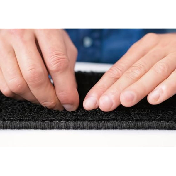 Carsio Carpet Car Mats For Toyota C-HR 2017 to 2024 Tailored Fit Floor Mat Set Complete Accessory Black Custom Fitted - All Weather, Anti-Slip Backing & Black Trim