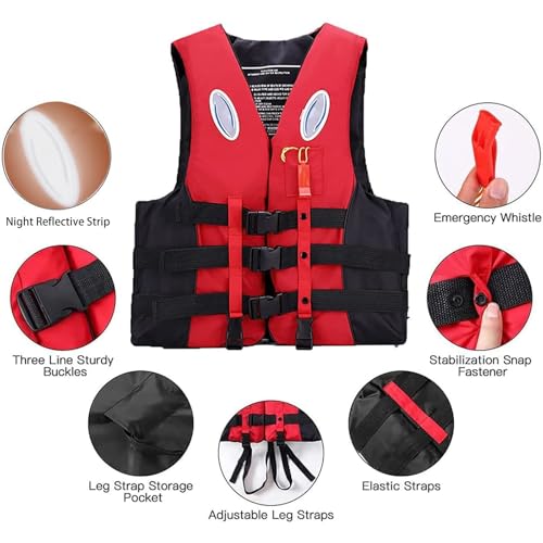Swim Jacket - Paddle Board Life Jacket for Adult Adjustable Buoyancy Aids Swim Safety Snorkeling Vest for Kayaking Floatation Device Surfing Outdoor WaterSports(Blue,XL)