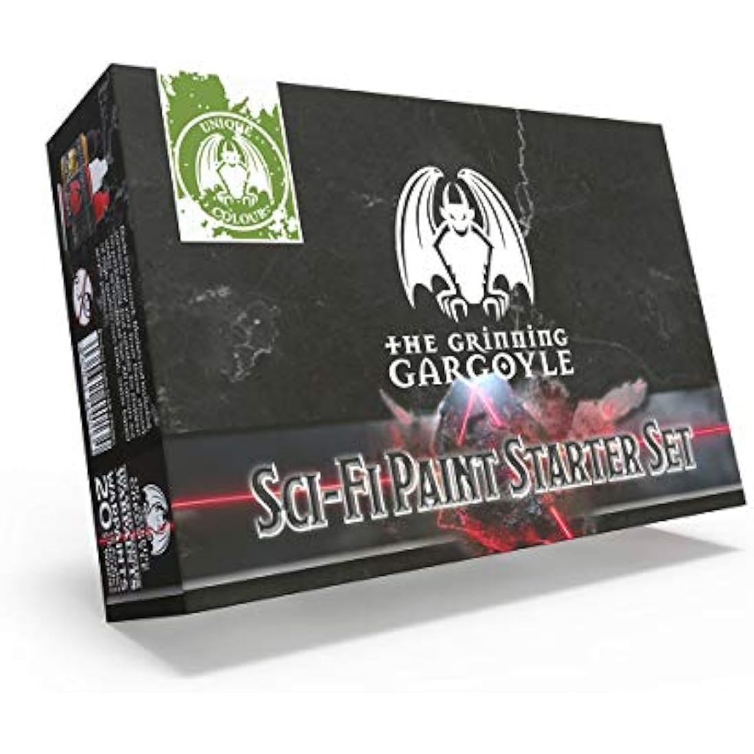Grinning Gargoyle - Sci-Fi Miniature Paint Set - Paints for Miniatures - 20x Assorted 18ml Colours with a Paint Brush - Science Fiction Paints Starter - Warpaint for Marines and Aliens