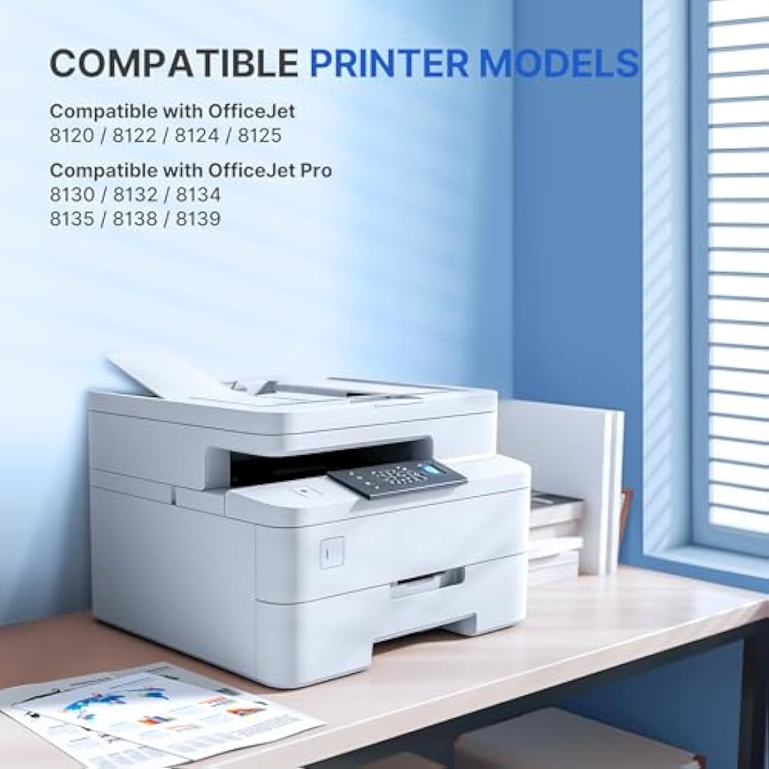 924XL 924 XL Ink Cartridges for HP 924 Ink Cartridge 924e Multipack Compatible with HP OfficeJet Pro 8120 8122 8123 8125 8128 8130 8132 8133 8134 8135 (4-Pack, Black Cyan Magenta Yellow with Chips)