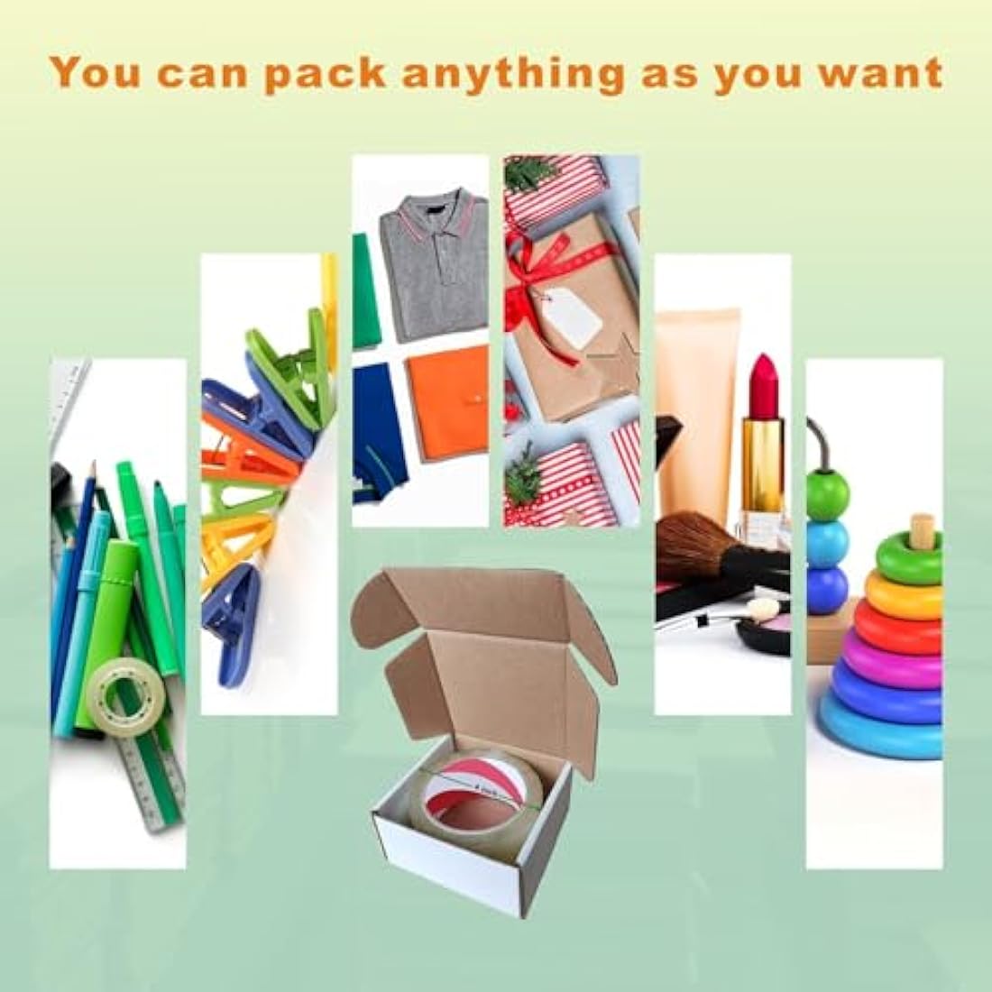 CH-BOX 50 Pack 10x10x5cm (4x4x2'') Small Corrugated Cardboard Postal Boxes White for Shipping Mailing Packaging Royal Mail Small Parcel