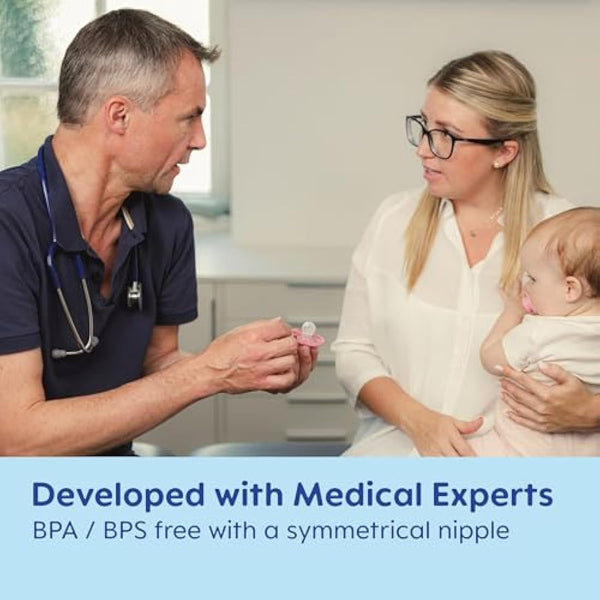 MAM Night Glow in the Dark Silicone Pacifier, Pink,0-6 Months, 2-Count