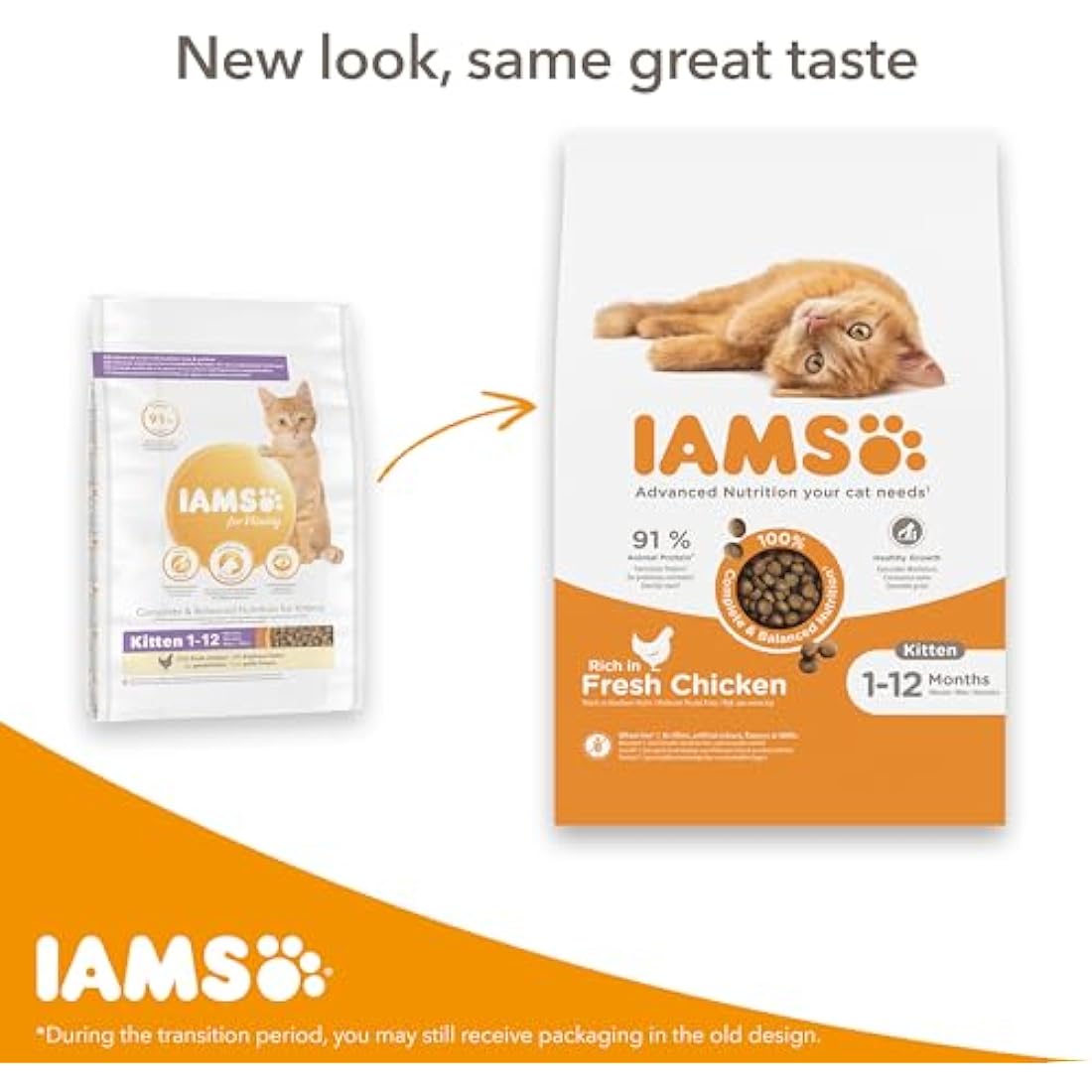 IAMS Kitten Complete Dry Cat Food Chicken 10kg - For Healthy Growth