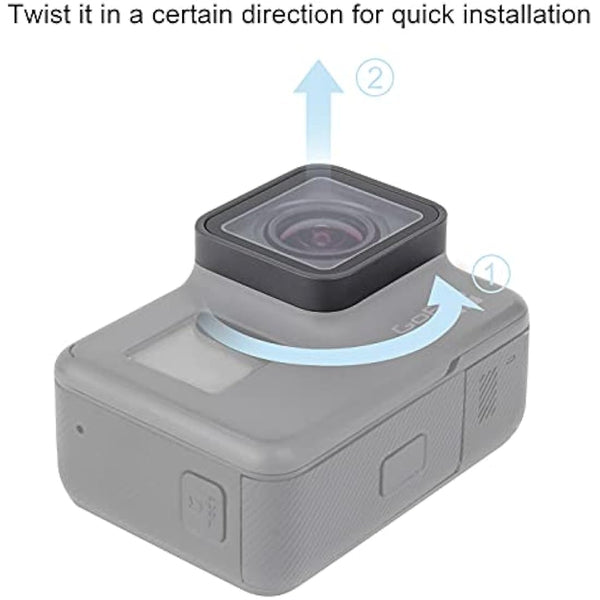 Protective Lens Replacement for GoPro Hero 5/6/7 Black - 33ft (10m) Waterproof Hydrophobic Glass Lens Protector, Replacement Part for GoPro Cameras