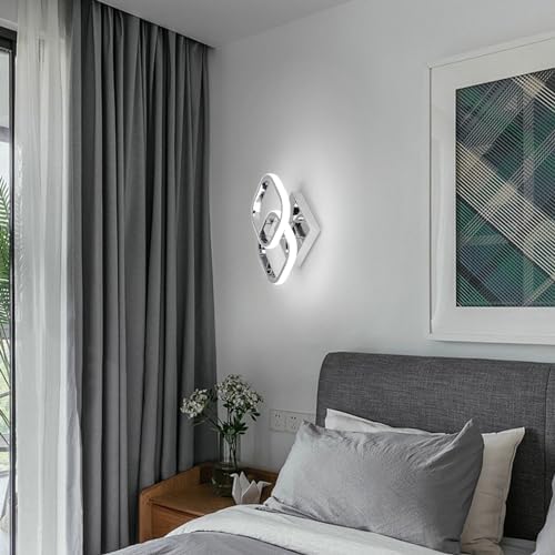 EIDISUNY LED Ceiling Light Modern Ceiling Lamp Silver Square Simple Ceiling Light Fixture LED for Corridor Kitchen Stairs Hallway Study Room Bedroom Living Room - Chrome 22W （Cool White Light 6000K