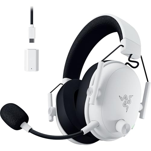 Razer BlackShark V2 Pro (2023) for PC - Premium Wireless E-Sports Headset (HyperClear Super Wideband Mic, TriForce Titanium 50 mm Driver, Bluetooth, Up to 70hrs Battery) White