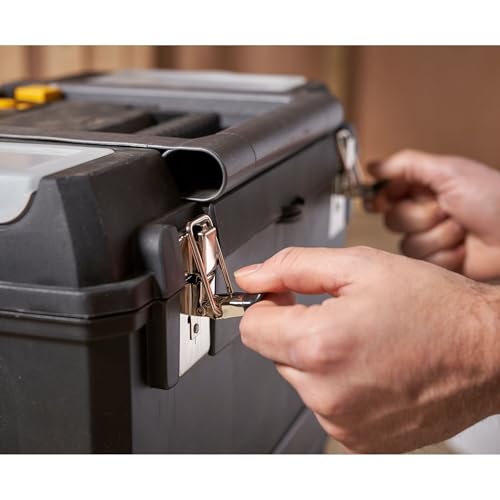 STANLEY Mobile Work Centre Toolbox, 2-in-1 Rolling Workshop with Stackable Units, Removable Toolbox, and Swivel Storage Carousel, 1-93-968