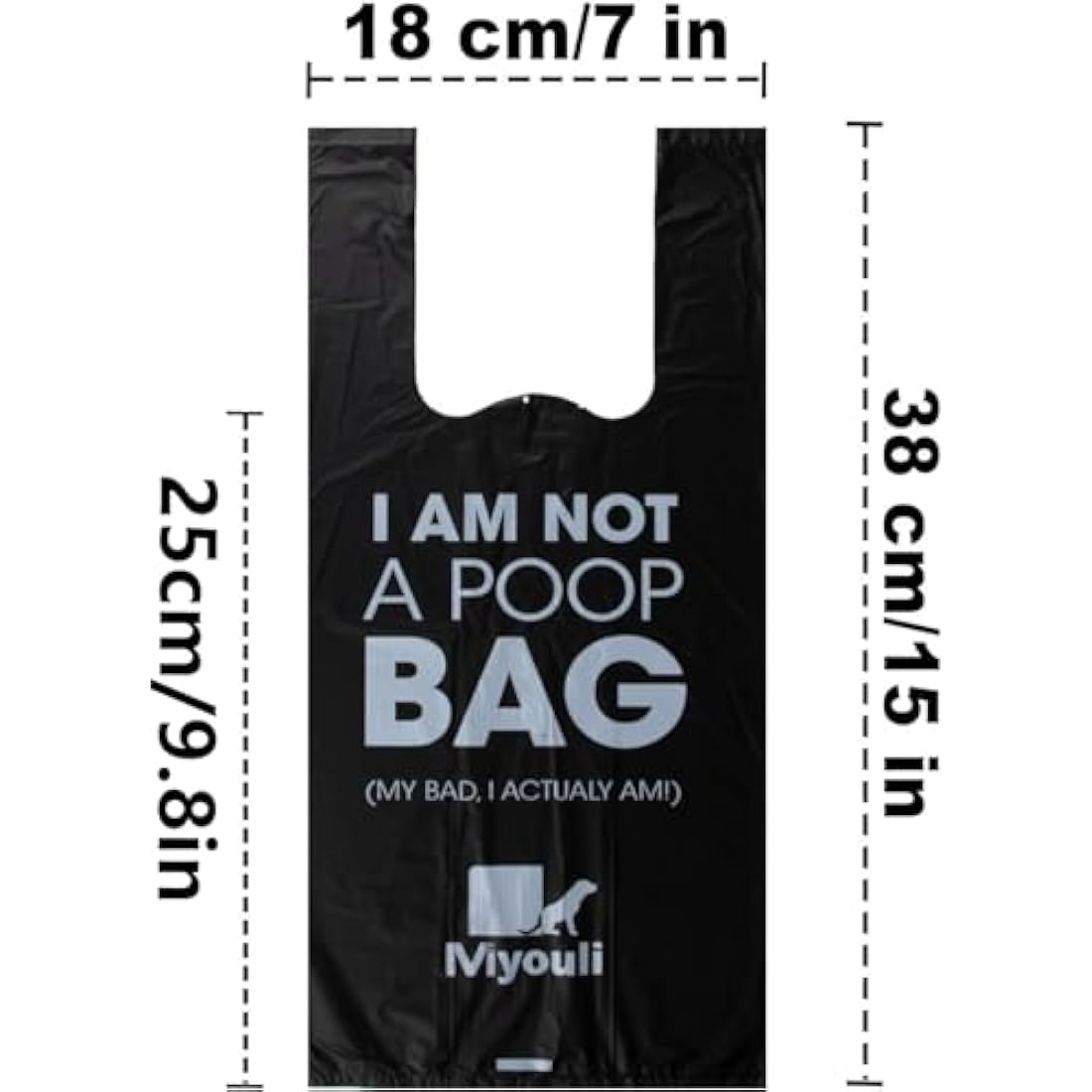 1000 Counts Extra Thick Black Biodegradable Pet Poop Waste Bags With Handles for Dogs, Ocean Wind-Scented