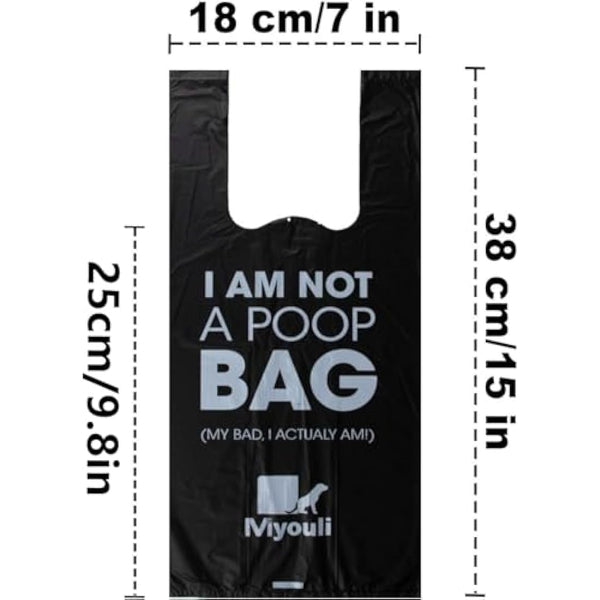 1000 Counts Extra Thick Black Biodegradable Pet Poop Waste Bags With Handles for Dogs, Ocean Wind-Scented