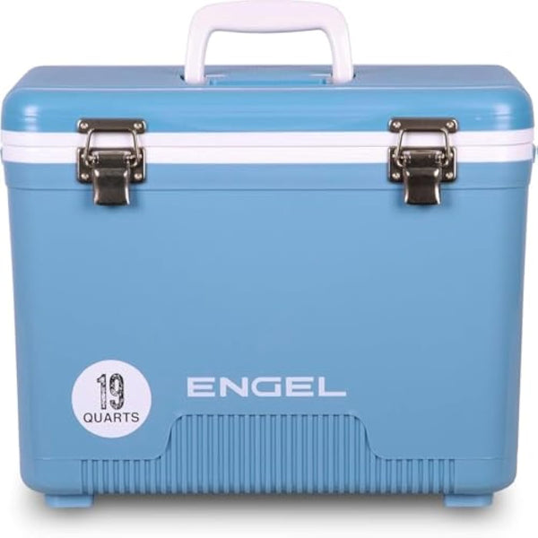 ENGEL Cooler Box 18L - Leak-Proof, Air Tight, Drybox Cooler for Camping, Fishing, Hiking,Picnic - Mini Ice Boxes Large Enough for 30 Cans, 42 x 28.6 x 32.4 CM Small Cool Box for Drinks and Food