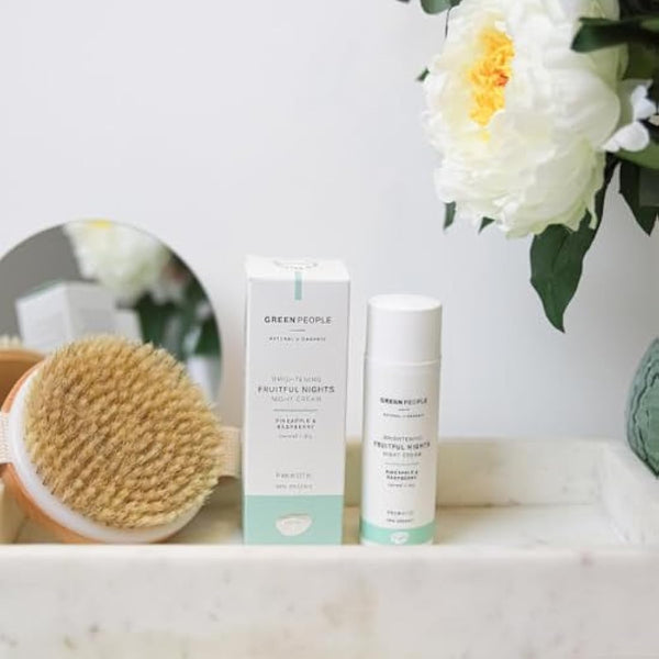 Green People Fruitful Nights Night Cream - with Rosehip for Dry, Normal & Combination Skin - Paraben & Alcohol Free - Cruelty Free & Vegan, 50ml