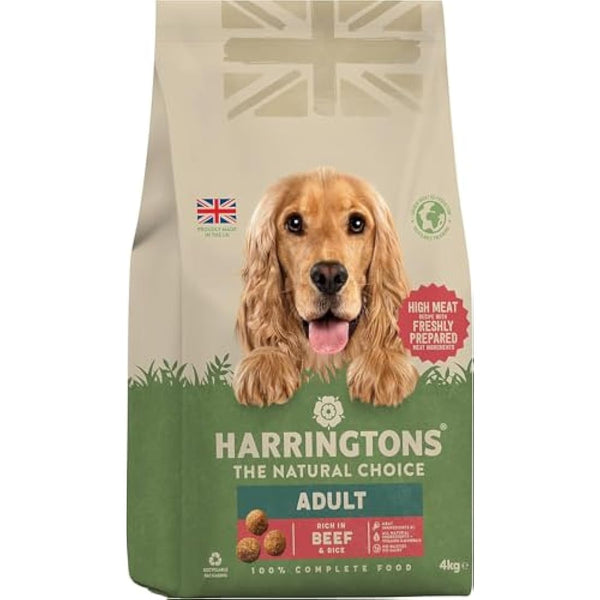 Harringtons Just 6 Complete Grain Free Hypoallergenic Lamb & Veg Dry Adult Dog Food 2kg (Pack of 4) - With Added Fresh Baked Bites