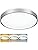 DINGLILIGHTING 24W Modern LED Flush Mount Ceiling Light, 13 Inch Silver Low Profile Light Fixture, Thin Round Close to Ceiling Lights for Kitchen Bedroom Living Room, 5 Color Adjustable