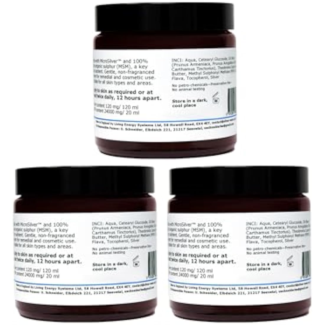 argentum plus - Silver-MSM Cream 3 x 120 ml