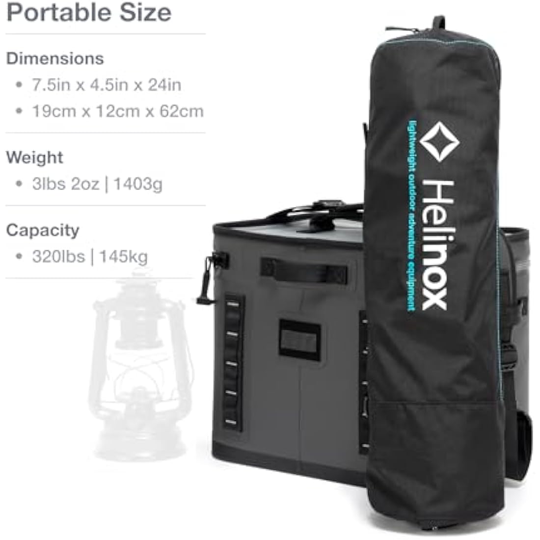 Helinox Café Chair Collapsible Outdoor Dining Chair, Black