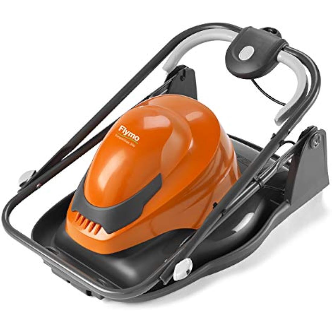 Flymo SimpliGlide 360 Hover Lawn Mower - 1800W Motor, 36cm Cutting Width, Folds Flat, 10m Cable Length, Orange and Grey