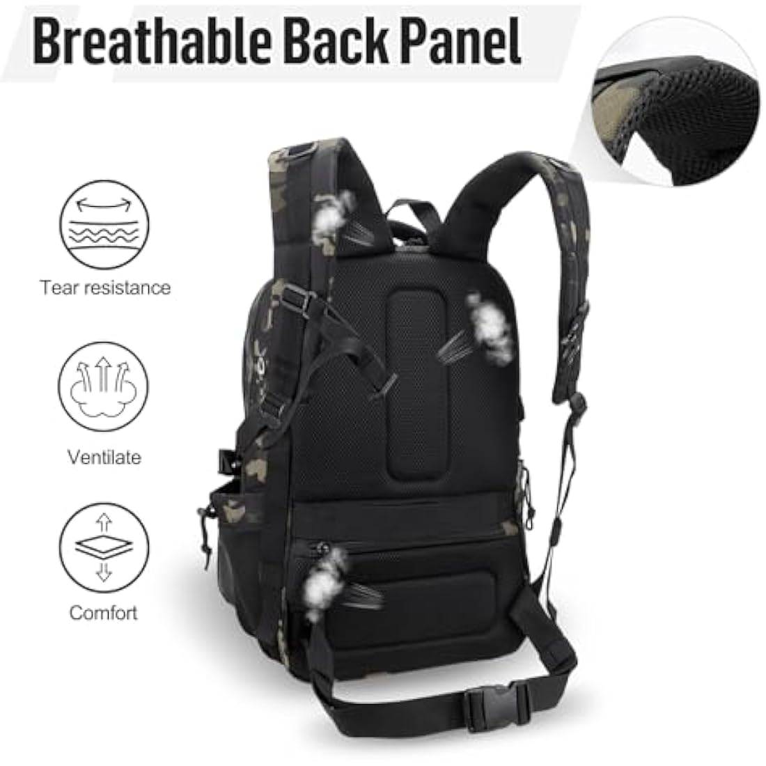 Jueachy Military Tactical Backpack 30/35/40L Army Assult Camouflage Hunting Rucksack Molle 3 Day Large Rucking Backpack for Outdoor Sports Trekking Hiking Travel Camping