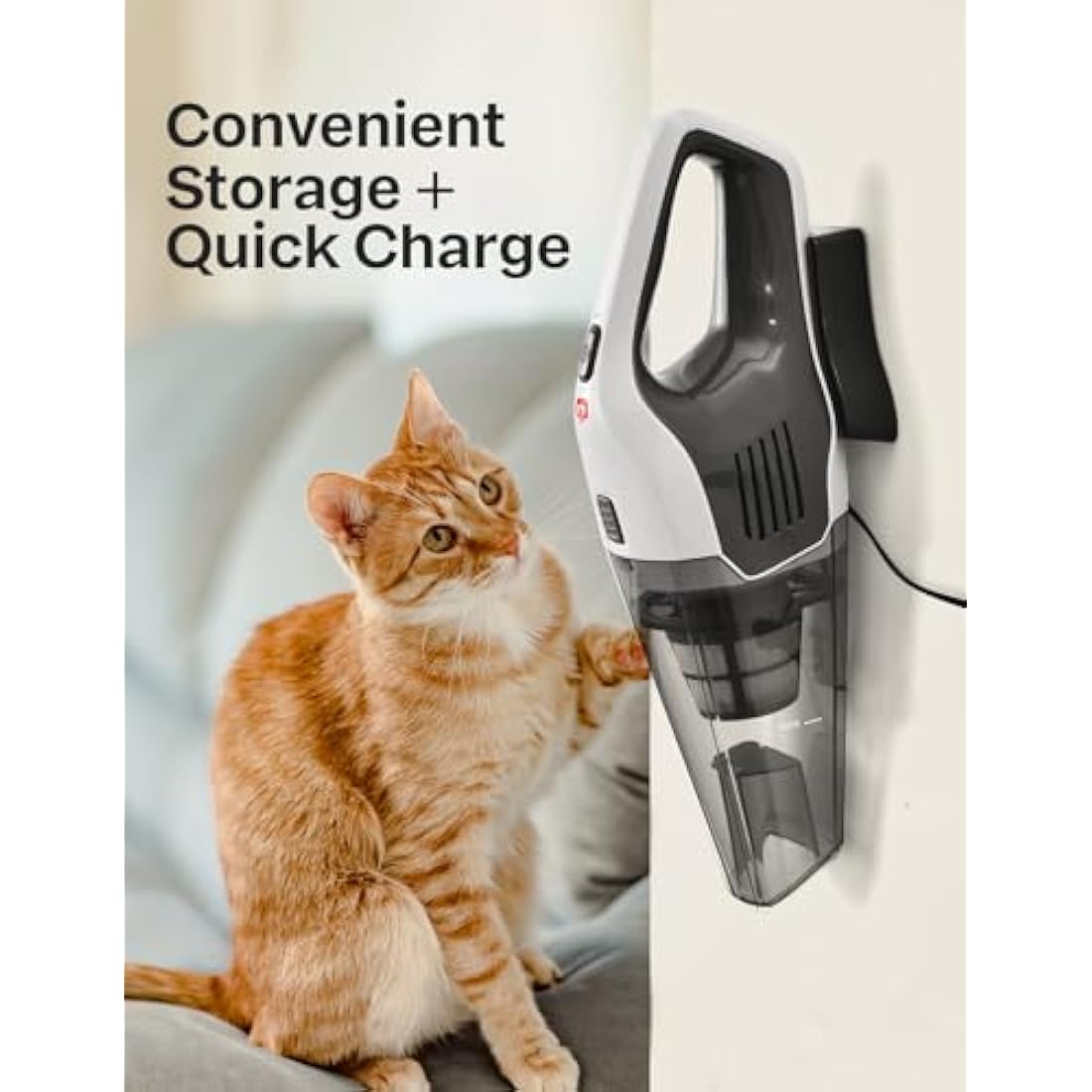 Handheld Vacuum Cleaner, Powerful Suction Portable Lightweight Hand Held Vacuum Cordless with 25-30Mins Long Runtime Rechargeable Battery Quick Charge for Home, Car, Carpet Stairs, Pet Hair Cleaning