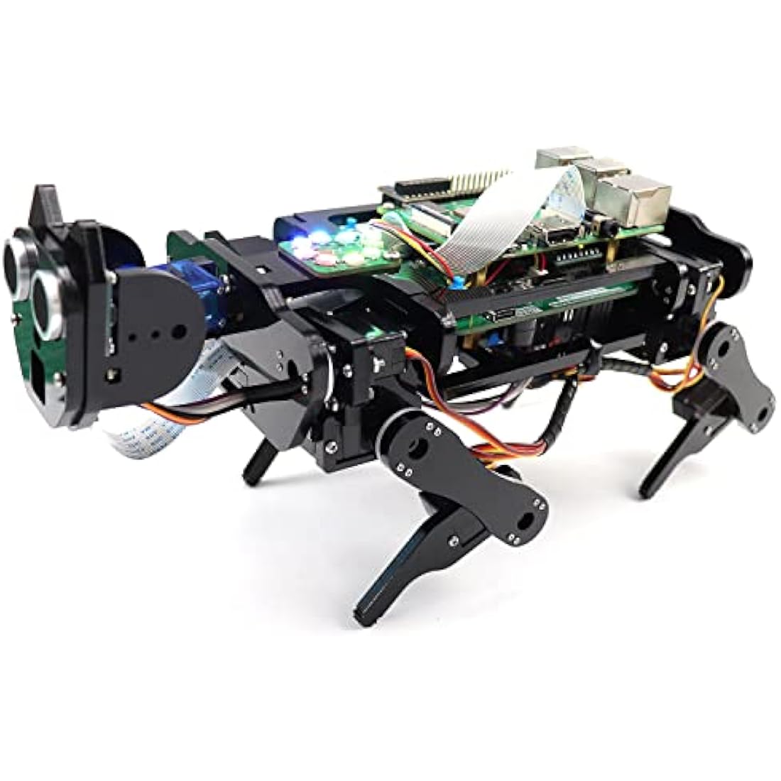 FREENOVE Robot Dog Kit for Raspberry Pi 5 4 B 3 B+ Zero 2 W, Walking, Self Balancing, Face Recognition, Ball Tracing, Ultrasonic Ranging, App Control, Camera, Servo (Raspberry Pi NOT Included)