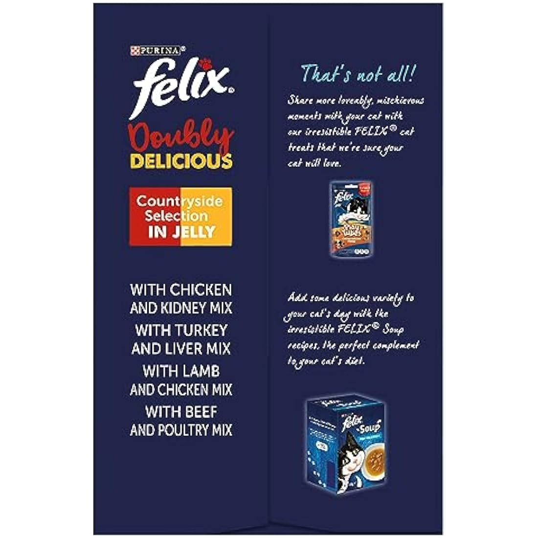 Felix As Good As It Looks Doubly Delicious 7+ Senior Wet Cat Food Meat in Jelly, 12 x 100 g Pouch
