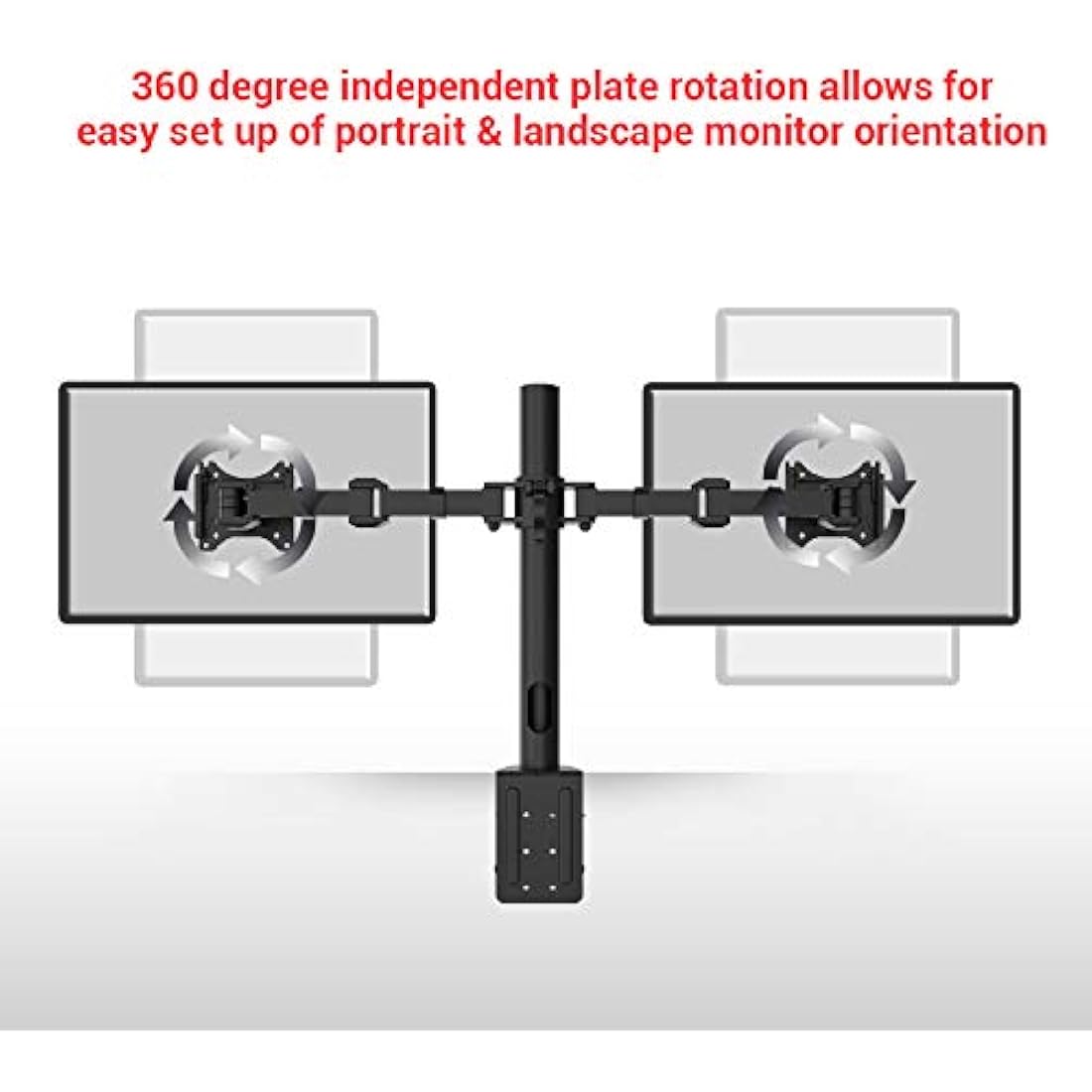 FLEXIMOUNTS D1D Full Motion Dual Arm Desk Monitor Mount Stand Fits 10"-27" LCD Computer Monitor,Clamp Mounting, 22 lbs Loading capacity