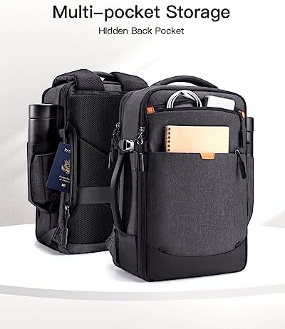Inateck 20-46.2L Expandable Travel Backpack Cabin Rucksack Large Hand Luggage for Airplane Travel
