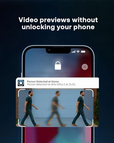 Arlo Ultra 2 Security Camera Outdoor, 4K UHD, Wireless CCTV, 6-Month Battery, Colour Night Vision, Weatherproof, Bright Spotlight, 2-Way Audio, 2 Cam Kit, Arlo Secure Trial Included, Black