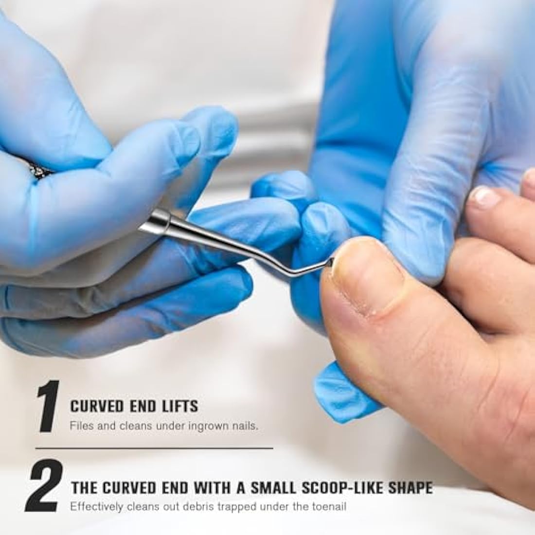 FERYES Ingrown Toenail Tools,Toenail Lifter and Toenail File Kit for Ingrown Toenails Treatment - Surgical Grade Stainless Steel