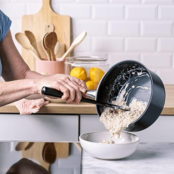 GreenPan Lima Midnight Hard Anodized Healthy Ceramic Non-Stick 20 cm/3.1 Litre Saucepan with Lid, PFAS-Free, Induction Suitable, Oven Safe, Black