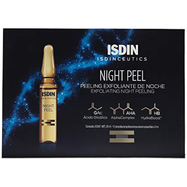 Isdin ceutics Night Peel | Exfoliating Facial Night Peel Promoting Cell Turnover | Single Dose 30 X 2ml