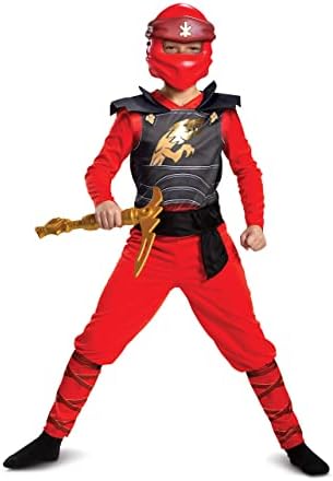 DISGUISE Unisex Kid's Lego Official Red Kai Ninjago Costume