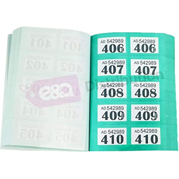 4 x Books of Cloakroom and Raffle Tickets - 1 -1000 Tombola Draw Numbered Charity Events Prize Draw Lucky Draw