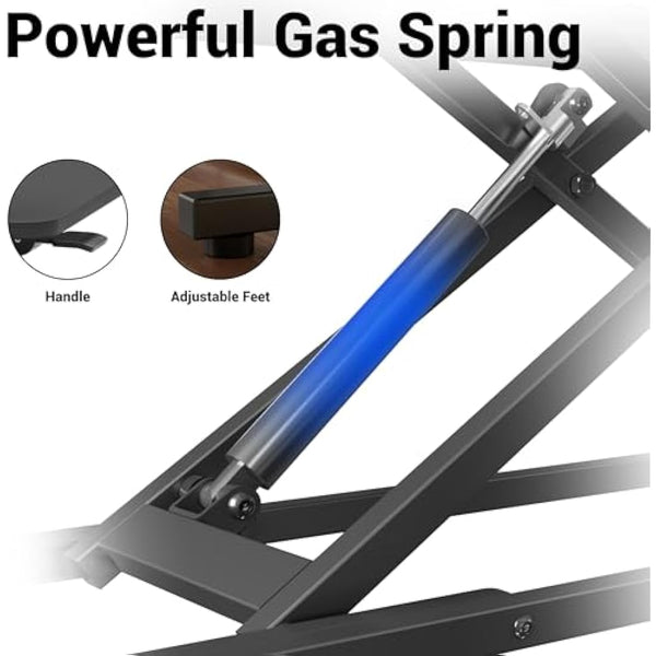 ERGOMAKER Standing Desk Converter, 32"/80cm Wide Height Adjustable Quick Sit to Stand Up Desk Riser for Dual Monitor, Black