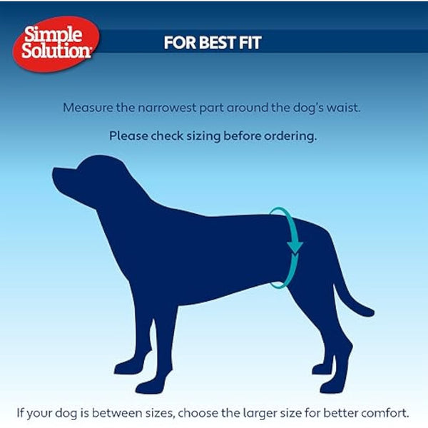 Simple Solution Disposable Dog Diapers for Female Dogs, Super Absorbent Leak-Proof Fit with Wetness Indicator for Excitable Urination, Incontinence or females in heat - 12 pack