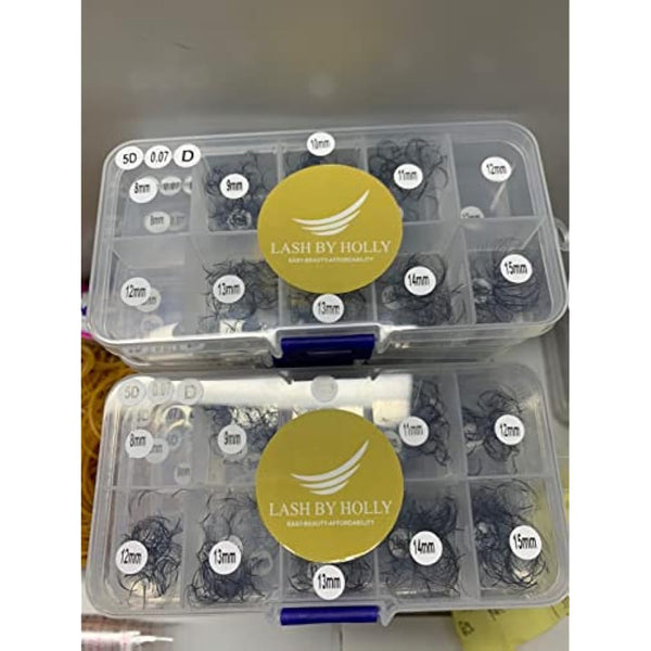 800 FANS LASH BY HOLLY PRE-MADE HAND MADE LASH FANS- MIX LENGTHS 9-15MM.… (14D800FAN-D)