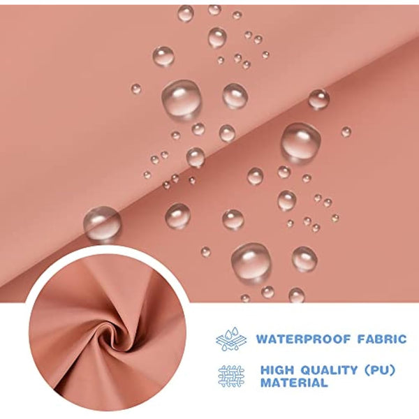 Vicloon Baby Weaning Bibs, PU Feeding Bibs With Long Sleeves, Waterproof Toddler Bibs Easy to Clean, Suitable for Babies From 6 Months to 12 Months