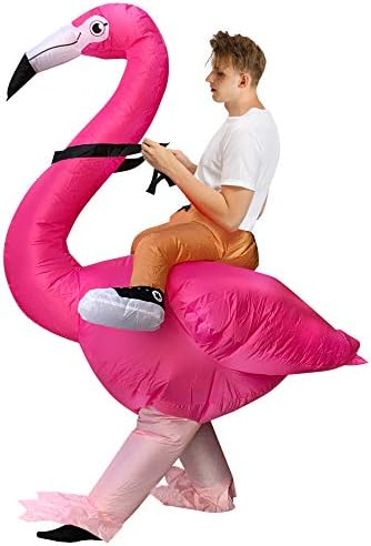 JASHKE Flamingo Costume Inflatable Costume Adult Inflatable Halloween Costumes Fancy Dress for Adult