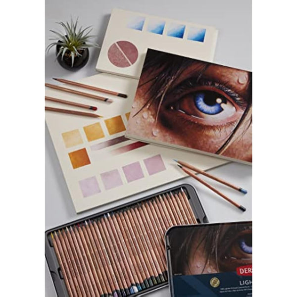 Derwent Lightfast Paper Pad 9 x 12 Inches, 300gsm, 20 Sheets, Smooth Hot Pressed Surface, Acid Free, Ideal For Fine Art Drawing & Colouring, Professional Quality, 2305832, White