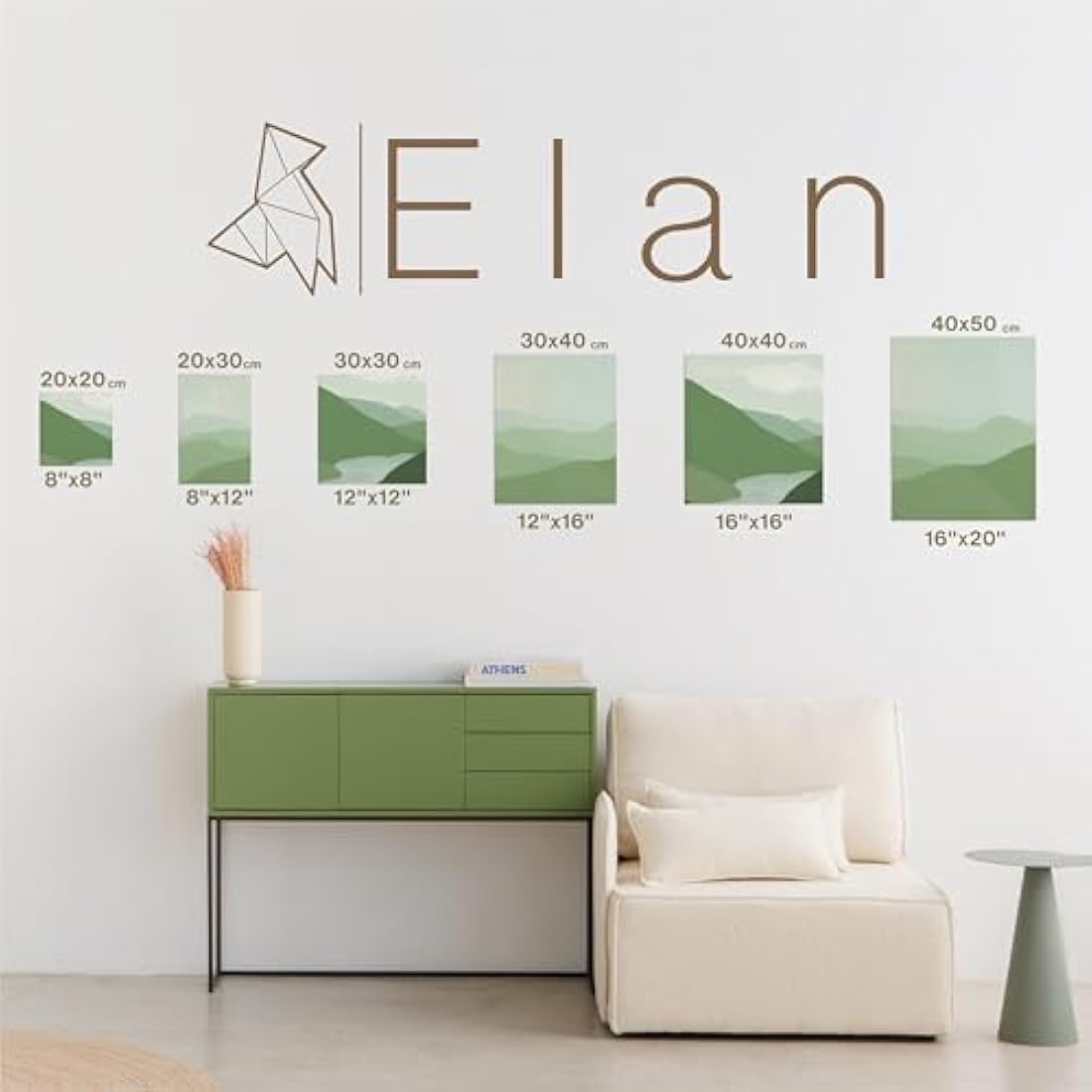 Elan Stretched Canvases 40x50 CM, 6-Pack Art Canvases for Painting 280 GSM, Triple Primed Stretched Canvas for Painting, Blank Canvas 40x50 CM