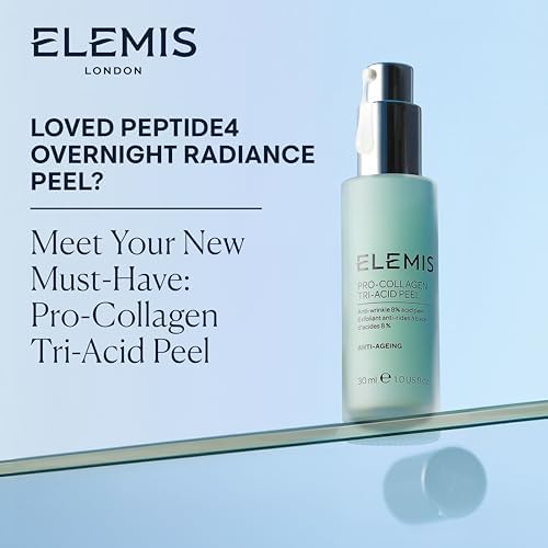 ELEMIS Peptide4 Overnight Radiance Peel, Enriched with AHAs and Nourishing Botanical Oils, Multi-Tasking Daily Lactic Acid Peel Gently Exfoliates for a Brighter, Flawless-Looking Complexion, 30ml
