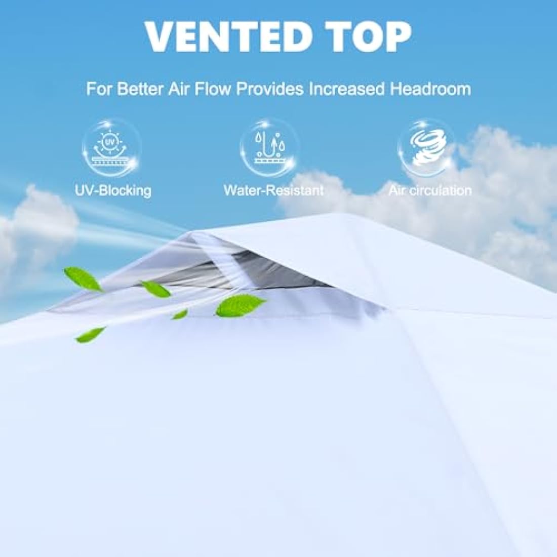 MASTERCANOPY Durable Ez Pop-up Gazebo Tent with 1 Sidewall (3x3M,White)