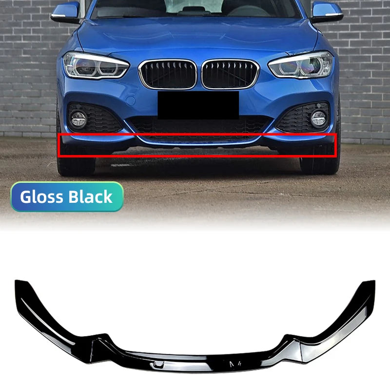 For BMW 1-Series F20 F21 2015~2019 118i 120i M135i M140i M Performance Front Bumper Splitter Lip Car Diffuser Body Kit Spoiler