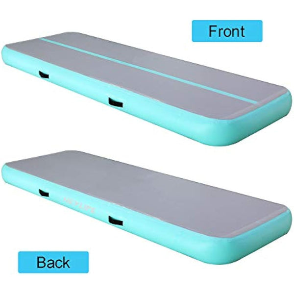 Air Mat Tumble Track 6.6ft/10ft/13ft Length 4/8 Inches Thick Gymnastics Inflatable Tumbling Track Mat with Air Pump