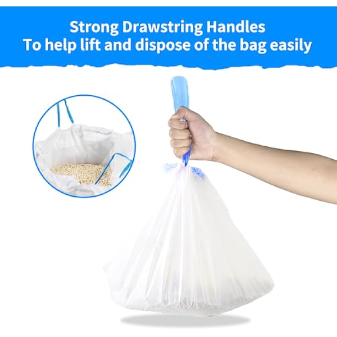 120 Count Extra Large Cat Litter Box Liners, Cat Litter Waste Receptacles Bags for Cleanpethome Self-Cleaning Cat Litter Box