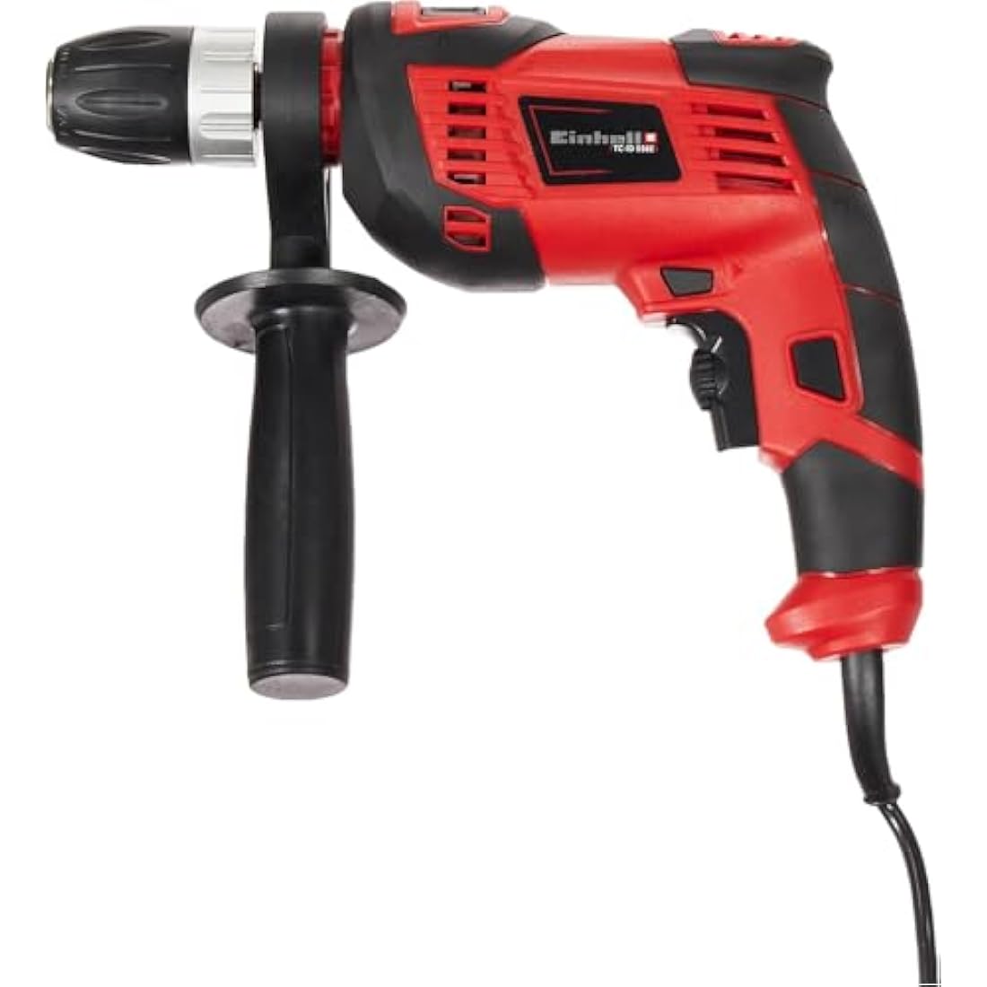 Einhell TC-ID 550 E Impact Drill | Hammer Drill With Auxiliary Handle, Soft Grip, Speed Control | 550W Electric Drill With Percussion Hammer Drilling Function