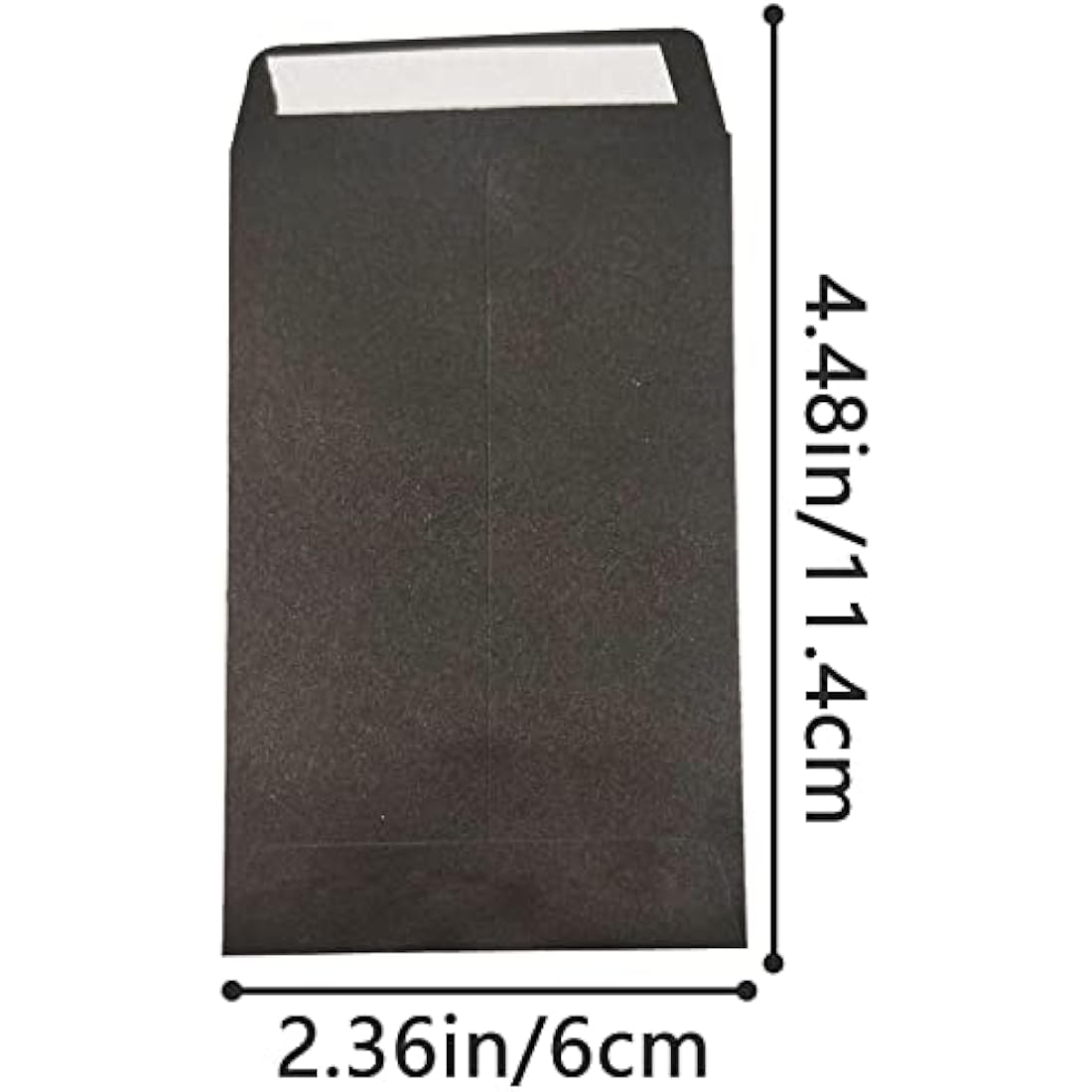 100Pcs Small Black Envelopes - Self-Adhesive Seed Packets, Kraft Paper Coin Envelopes for Wages, Coins, Beads or Stamps (10x6cm/3.9x2.4inch)