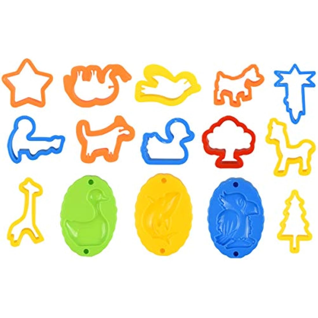 Fodlon Dough Tools Kit, Plastic Cutters for Play Dough 26 pcs Clay Tools and Accessories Mini Clay Tools for Children Colorful Plasticine Modelling Tools DIY for Kids